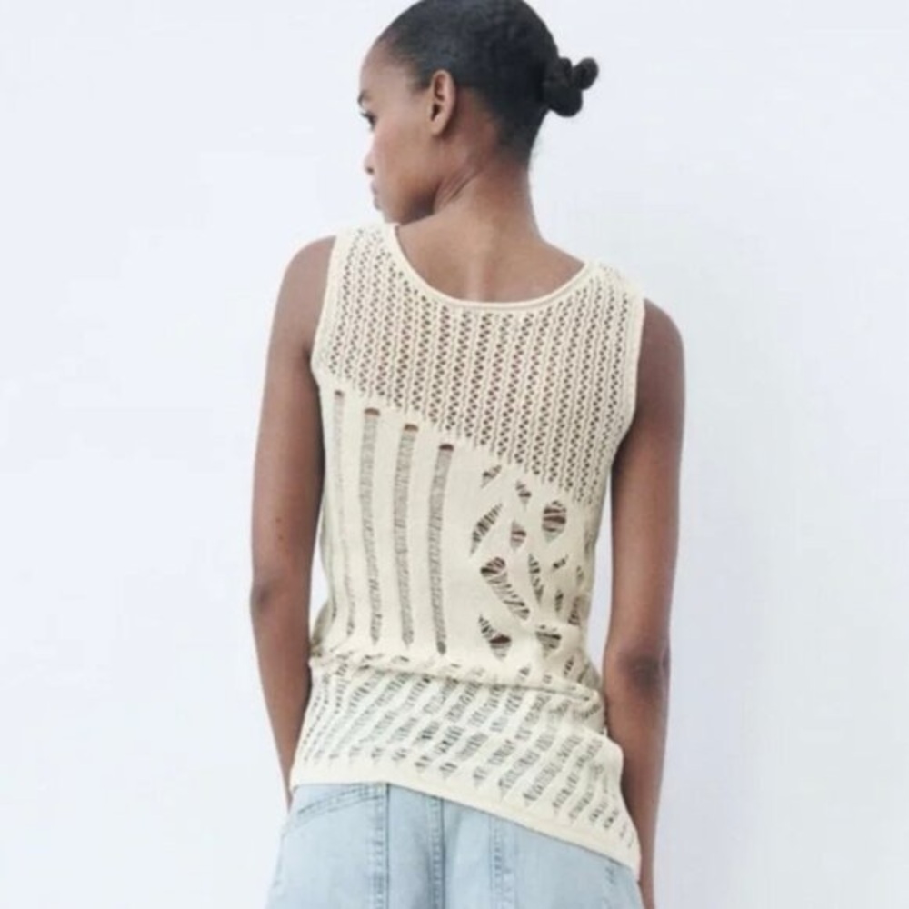 ZARA Asymmetrical Knit Top
